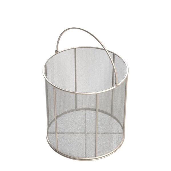 Anysizebasket Round Wire Mesh Basket: 12Dia. x 12H, 304 SS, 1/4 Rod Frame, Mesh: 8 x .047 TMT-120RND120-C08S - main